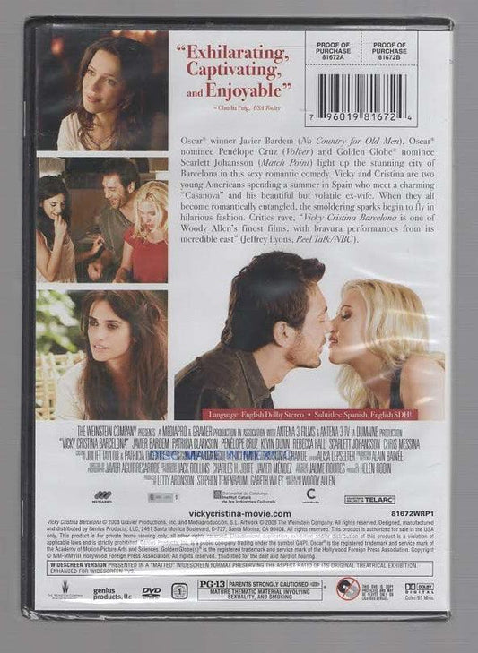 Vicky Cristina Barcelona Comedy Comedy Drama Drama Movies Romance Romantic Comedy dvd