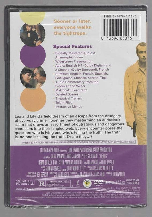 Circus Crime Fiction Movies Neo-Noir Noir dvd