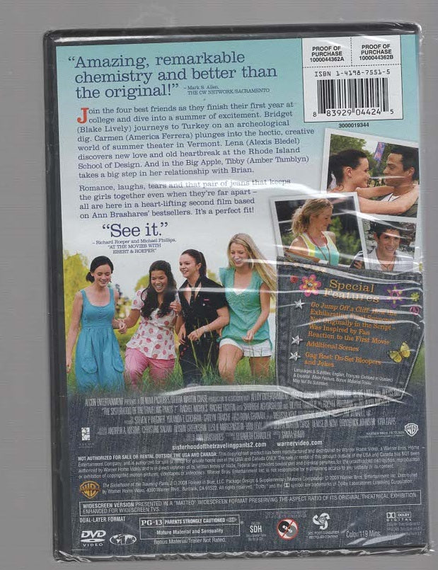 The Sisterhood Of The Traveling Pants 2 Adaptation Buddy Comedy Comedy Drama Drama Movies Romance Teen dvd