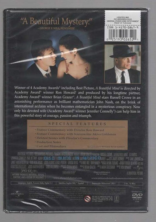 A Beautiful Mind Award Winning Drama Historical Drama historical fiction Movies Romance dvd
