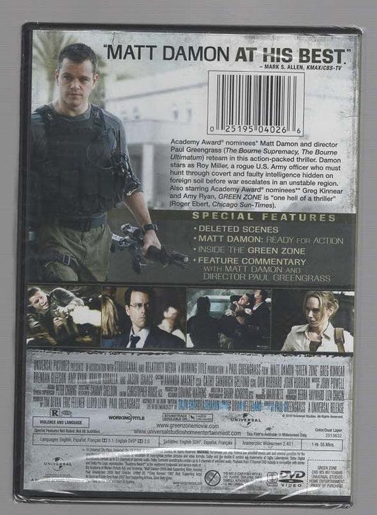 Green Zone Action Adventure Drama Movies thriller War dvd