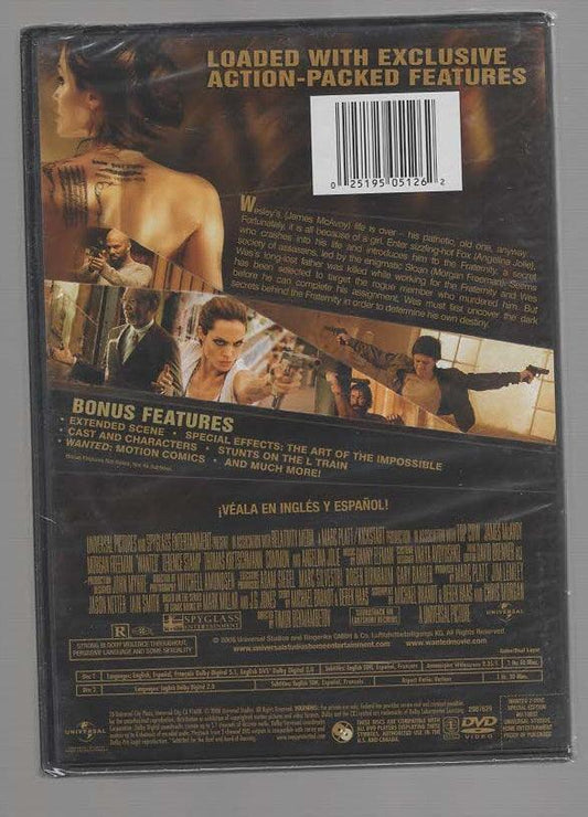 Wanted Action Adaptation Adventure Crime Fiction Movies thriller dvd