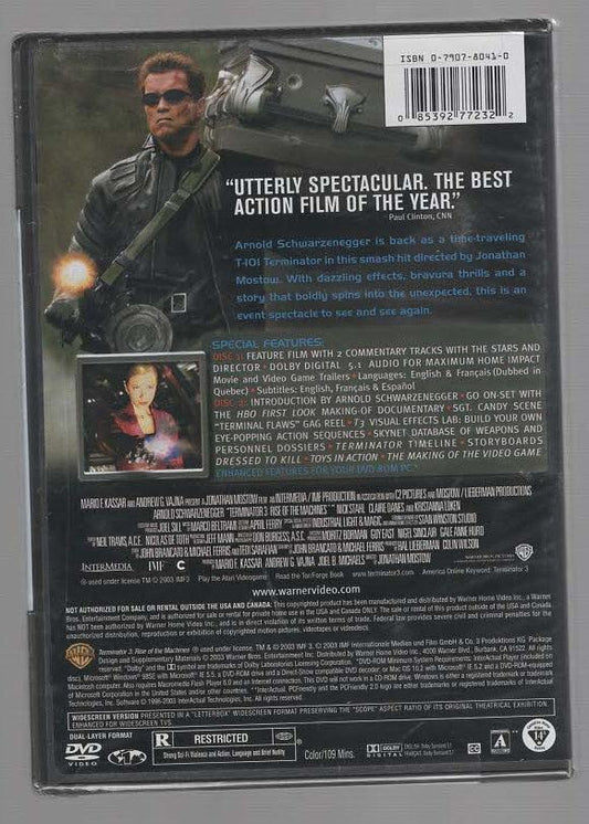 Terminator 3: Rise of the Machines Action Movies science fiction Terminator thriller dvd