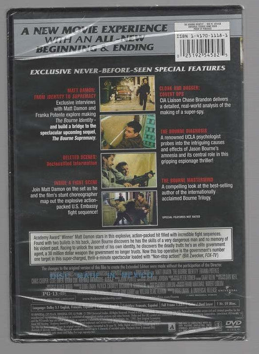 The Bourne Identity Action Action Thriller Adaptation Adventure Crime Fiction Drama Movies mystery Spy thriller dvd
