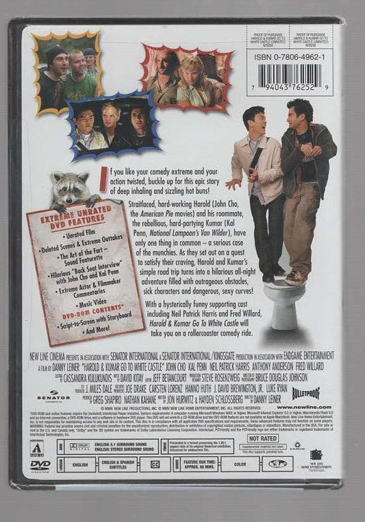 Harold & Kumar Go To White Castle Adventure Buddy Comedy Movies Stoner dvd