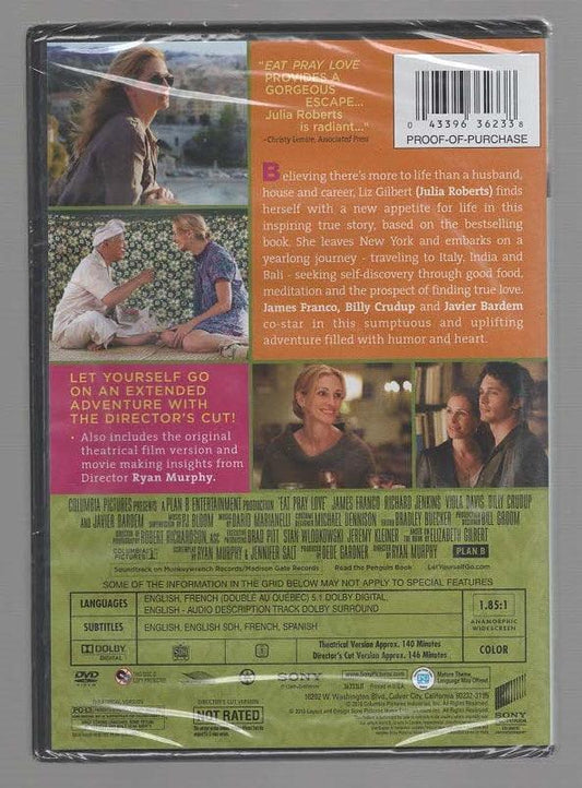 Eat Pray Love Comedy Drama Drama Movies Romance dvd