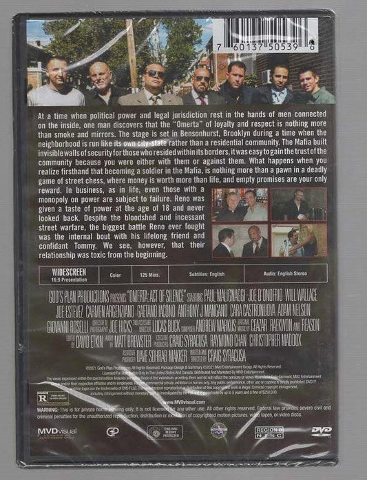 Omertà : The Act Of Silence Crime Fiction Drama Mafia Movies dvd