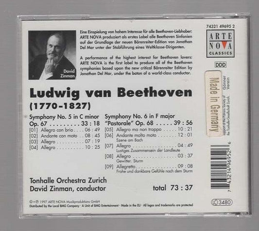 Ludwig Van Beethoven Symphony: No. 5 & No. 6 Classical Era Classical Music Early Romantic Era German Romanticism Music Orchestra CD