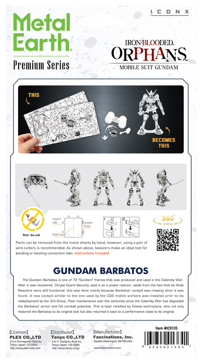 Metal Earth Steel Model Kit- Mobile Suit Gundam Iron-Blooded Orphans: Barbatos gift puzzle puzzle