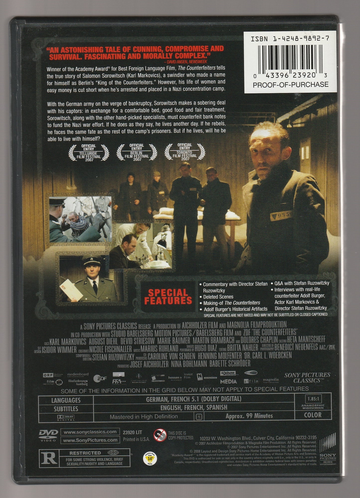 The Counterfeiters crime Crime Fiction Drama German History germany historical Historical Drama History Movies True Crime used War Movie