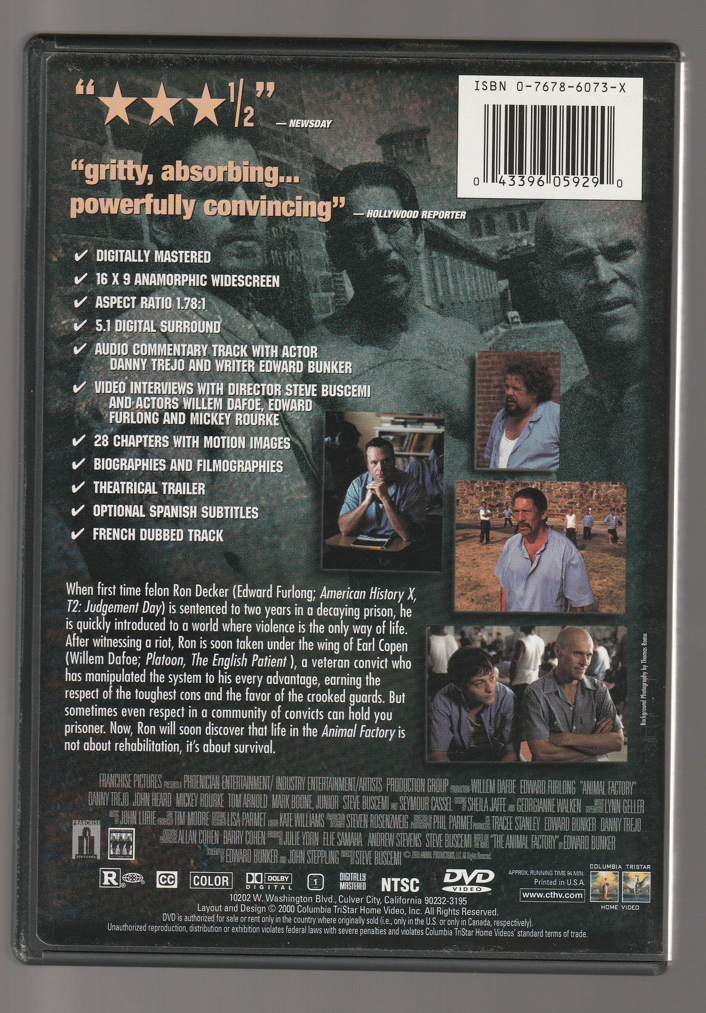 Animal Factory crime Crime Fiction Crime Thriller Drama Movies prison prison drama True Crime used Movie