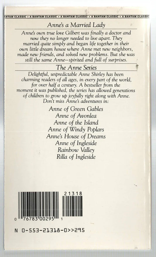 Anne's House of Dreams historical fiction Historical Romance Romance used Young Adult Books