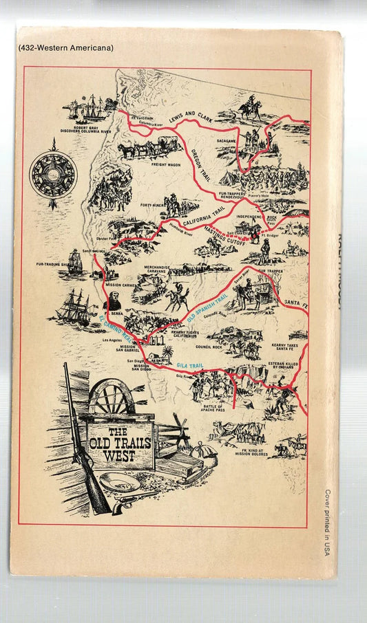 The Old Trails West American History cartography used Vintage Books