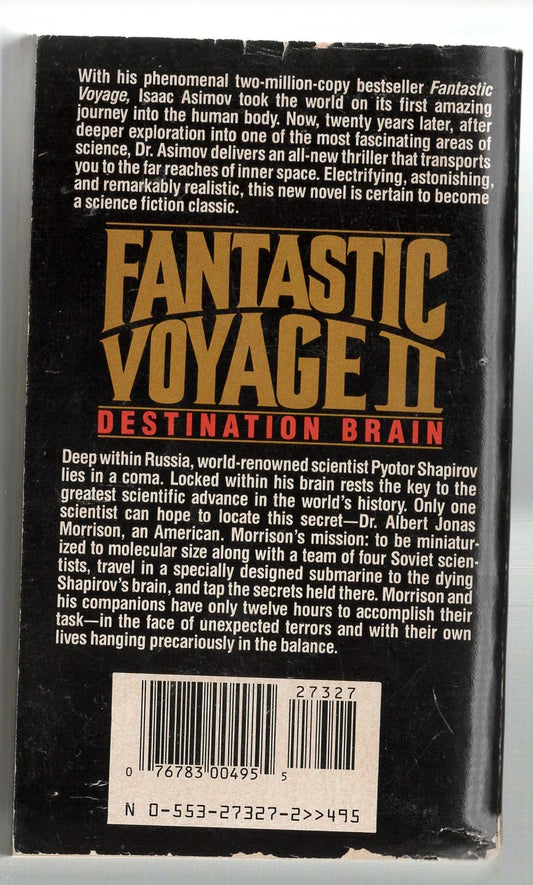 Fantastic Voyage II: Destination Brain Adventure science fiction Speculative Fiction used Books