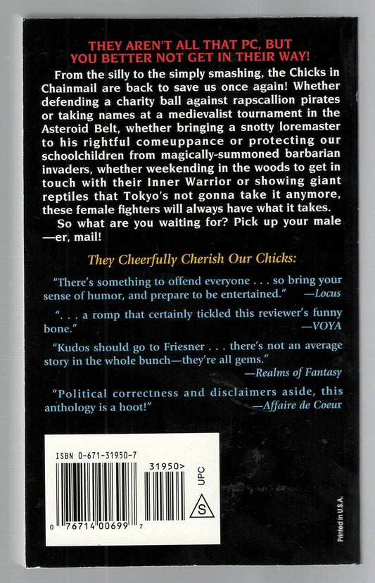 The Chick Is In The Mail anthology Epic Fantasy fantasy High Fantasy Humor paperback science fiction Science Fiction Fantasy Short Stories Short Story Collection used Books