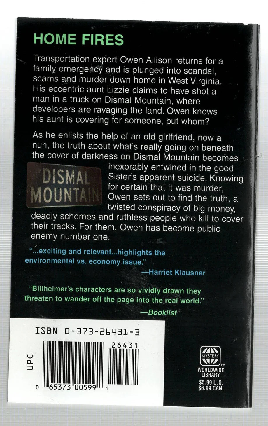 Dismal Mountain crime murder mystery mystery Suspense used Books