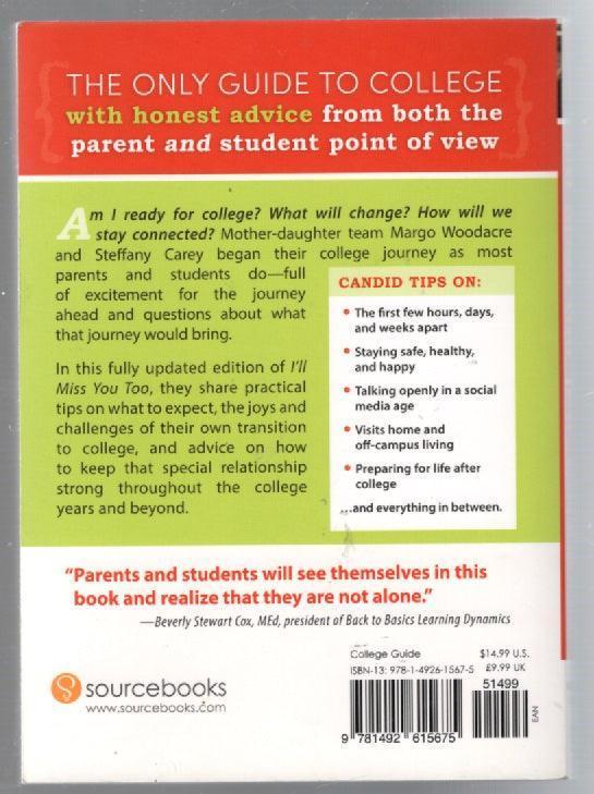 I'll Miss You Too: The Off-to-College Guide for Parents and Students college guide Nonfiction parenting used Books