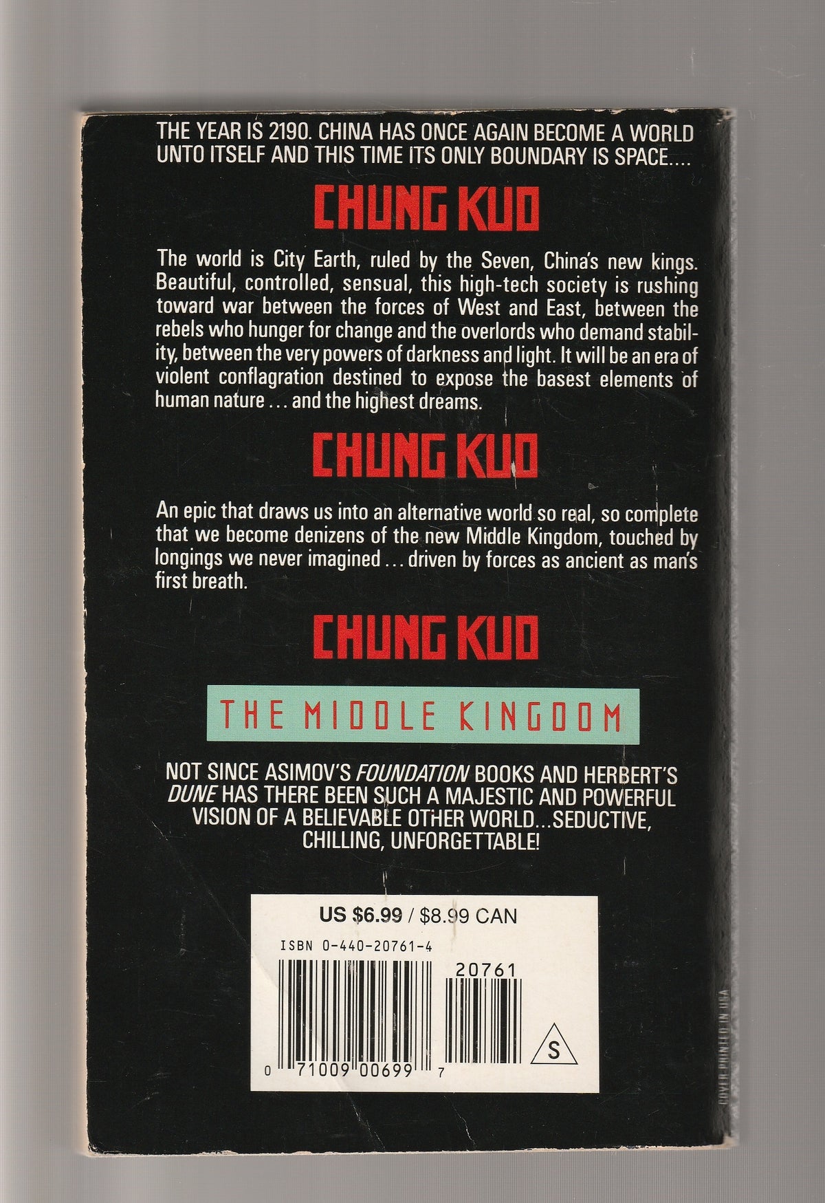 The Middle Kingdom Alternate History books china Dystopia dystopian fantasy fantasy fiction fiction paperback Sci-Fi Sci-fi fantasy science fiction Science Fiction Fantasy technology used Books