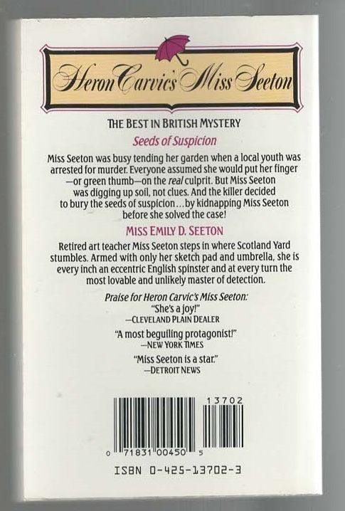 Miss Seeton Plants Suspicion Cozy Mystery crime Crime Fiction Detective Detective Fiction murder mystery mystery mystery thriller used Books