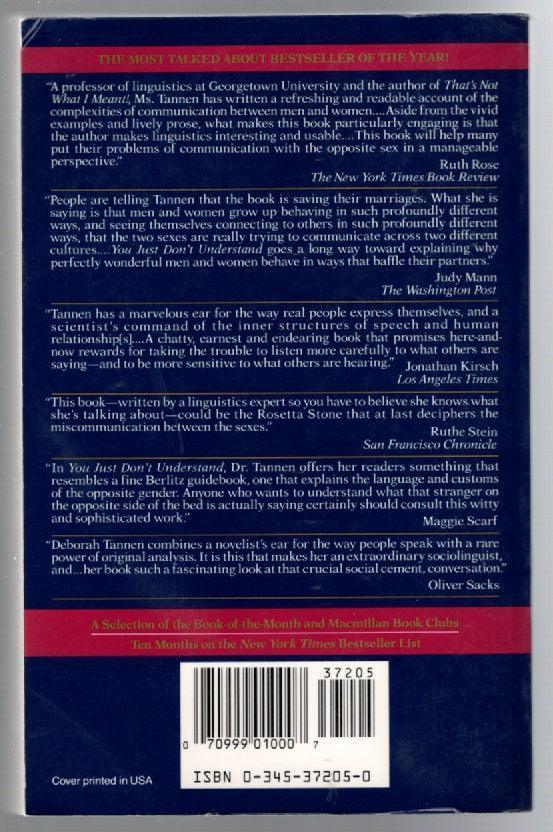 You Just Don't Understand (Women And Men In Conversation) Nonfiction Psychology reference Self Help sociology used Books