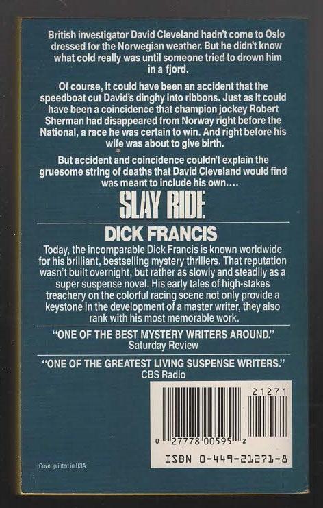 Slay Ride Adventure crime Crime Fiction Crime Thriller Detective Detective Fiction mystery mystery thriller Suspense used Books
