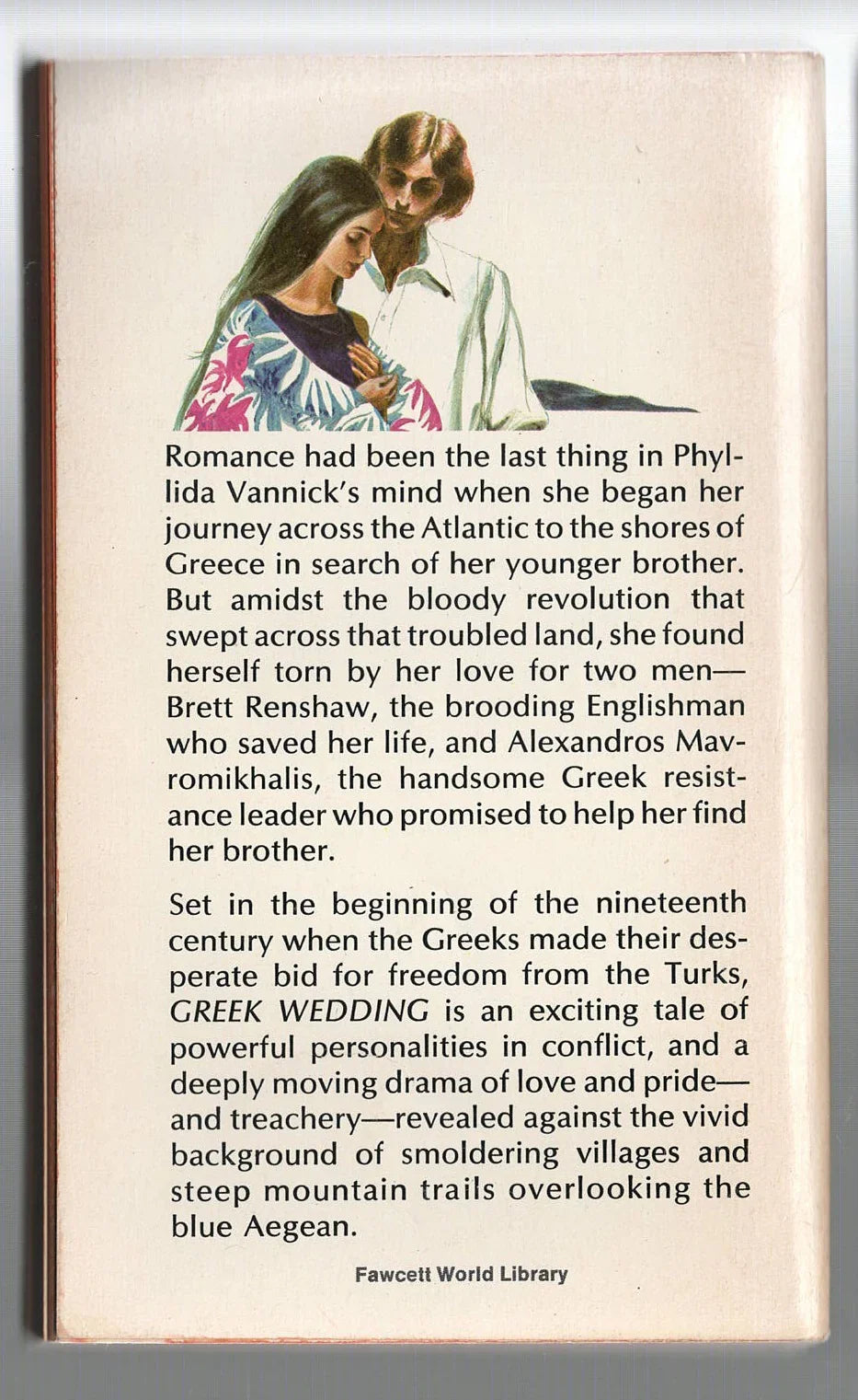 Greek Wedding historical fiction mystery Romance Romantic Suspense used Books
