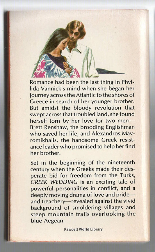 Greek Wedding historical fiction mystery Romance Romantic Suspense used Books