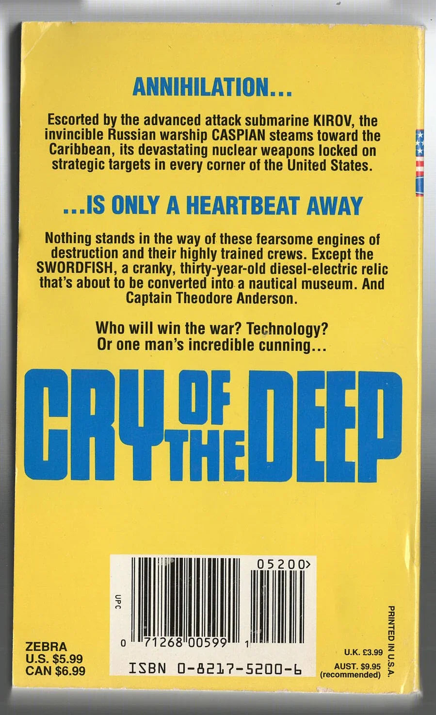Cry of The Deep Military Military Fiction used War Books