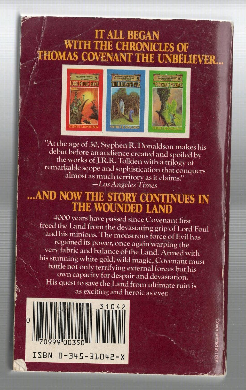 The Wounded Land Adventure Epic Fantasy fantasy High Fantasy science fiction Science Fiction Fantasy Speculative Fiction used Books