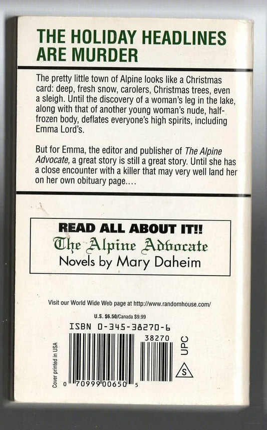 The Alpine Christmas christmas Cozy Mystery Detective Detective Fiction murder mystery mystery used Books