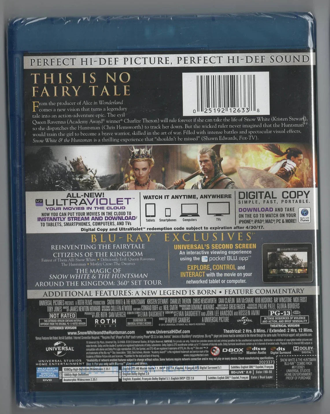 Snow White and the Huntsman Adventure fantasy Movies used dvd