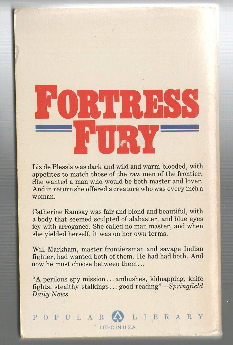 Fortress Fury historical fiction Historical Romance History Romantic Suspense used Western Western Romance Books