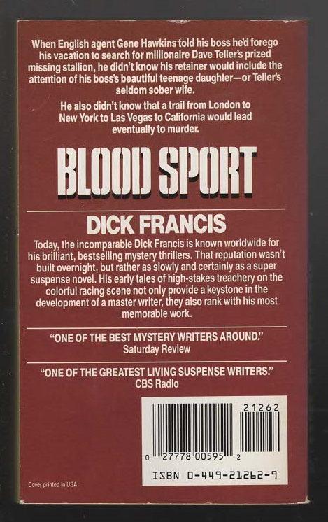 Blood Sport Adventure crime Crime Fiction Crime Thriller Detective Detective Fiction mystery Suspense used Books