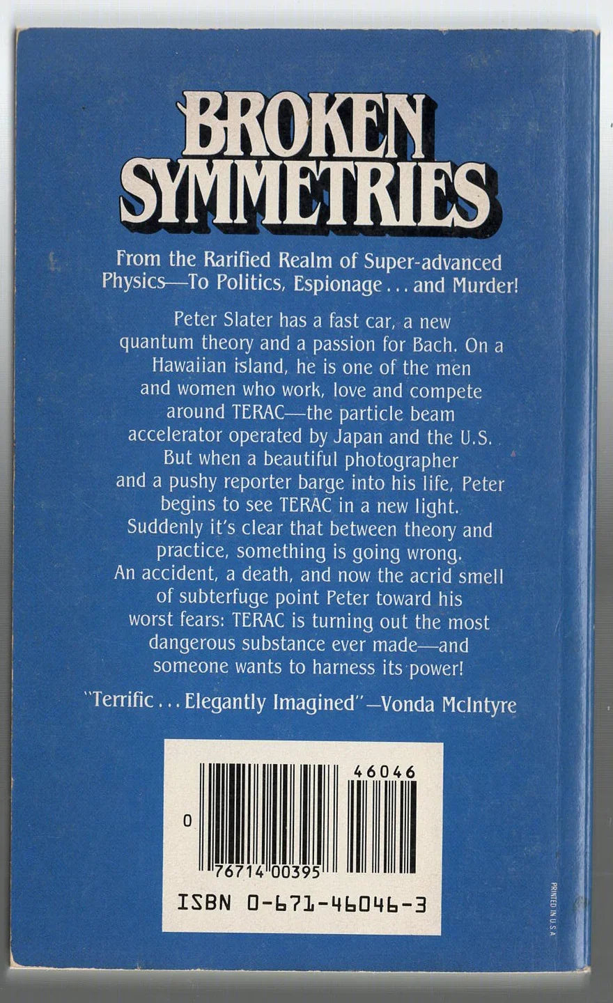 Broken Symmetries science fiction Science Fiction Fantasy used Books