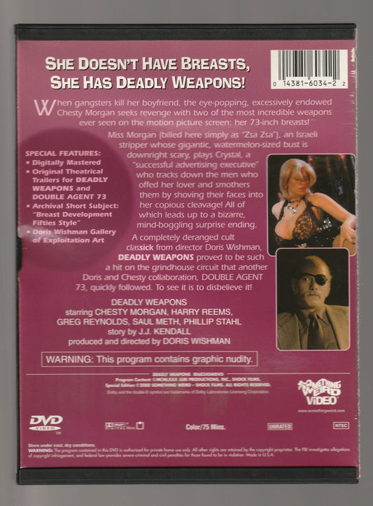 Deadly Weapons b-action b-movie crime Crime Fiction Crime Thriller erotic erotic thriller Erotica Movies Sex Comedy used Movie