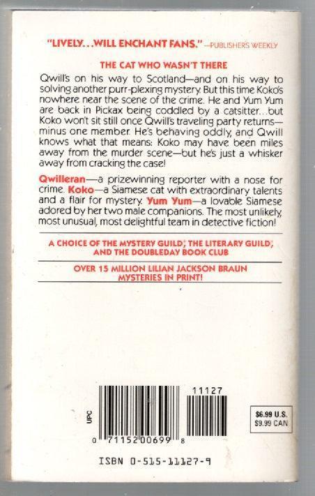 The Cat Who Wasn't There cat Cozy Mystery mystery paperback used Books