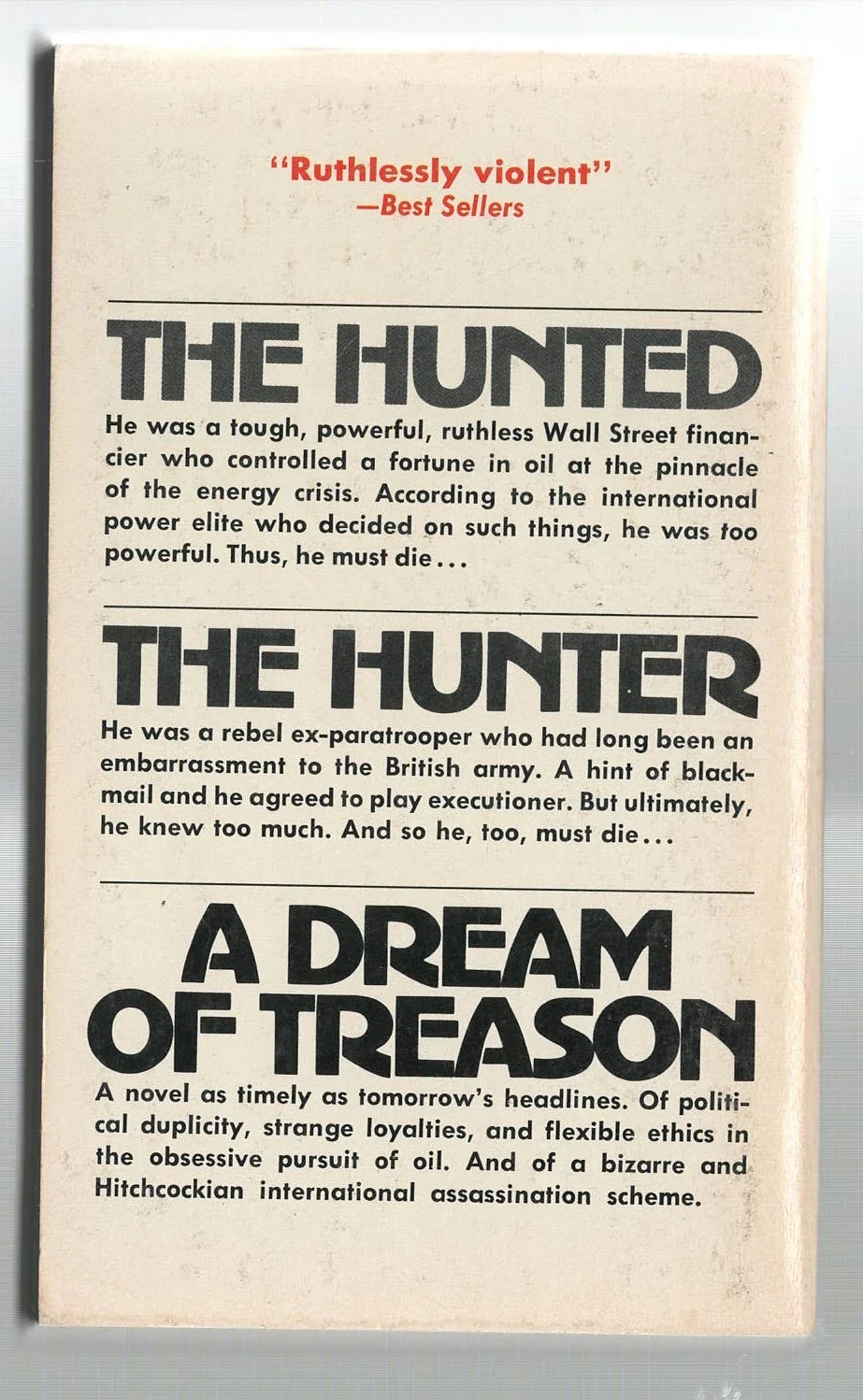 A Dream of Treason Action Thriller Espionage thriller used Vintage Books
