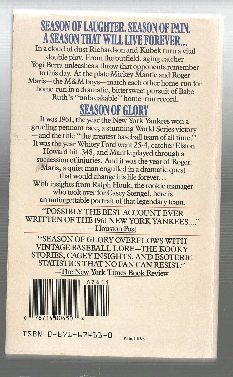 Seasons Of Glory Baseball Biographical biography Nonfiction Sports used Books