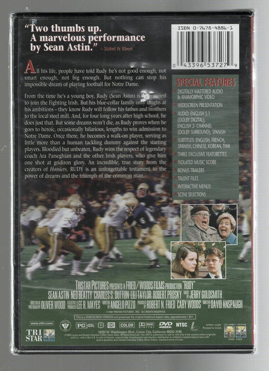 Rudy American Football Drama Football Movies Movie