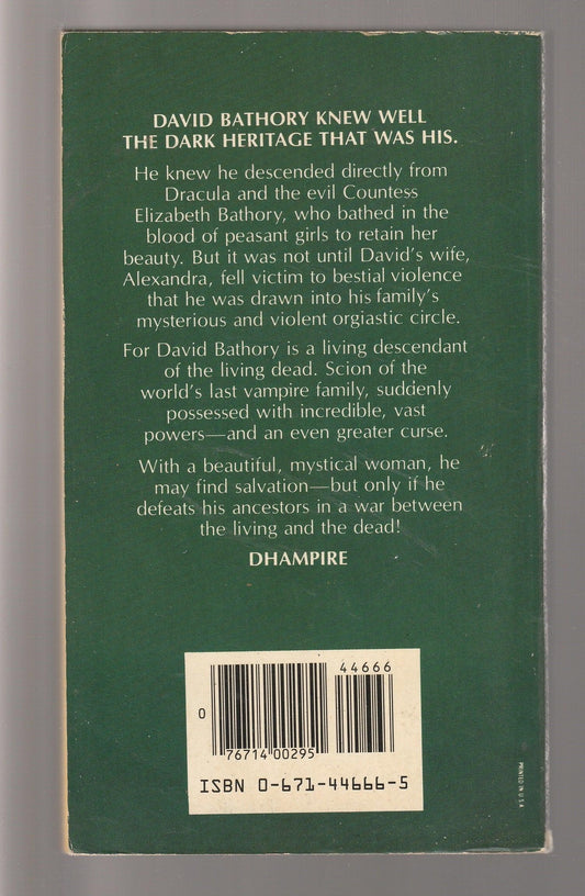 Dhampire dark fantasy fantasy High Fantasy horror paperback Paranormal Science Fiction Fantasy used Vampire Vampires Books
