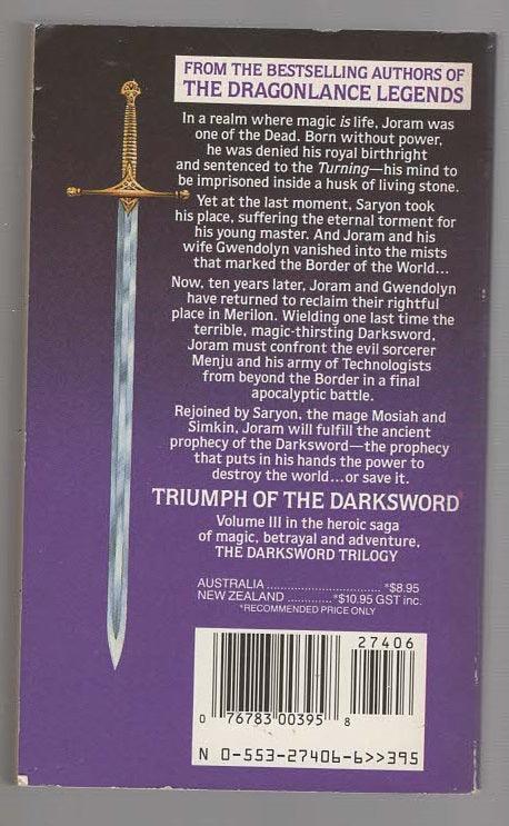 Triumph Of The Darksword Adventure fantasy used Books