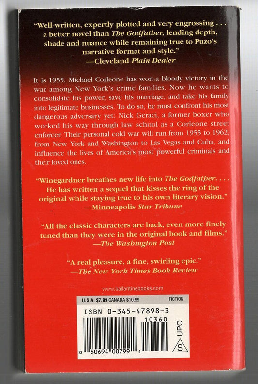 The Godfather Returns Crime Fiction Crime Thriller Drama Historical Drama historical fiction mystery mystery thriller used Books