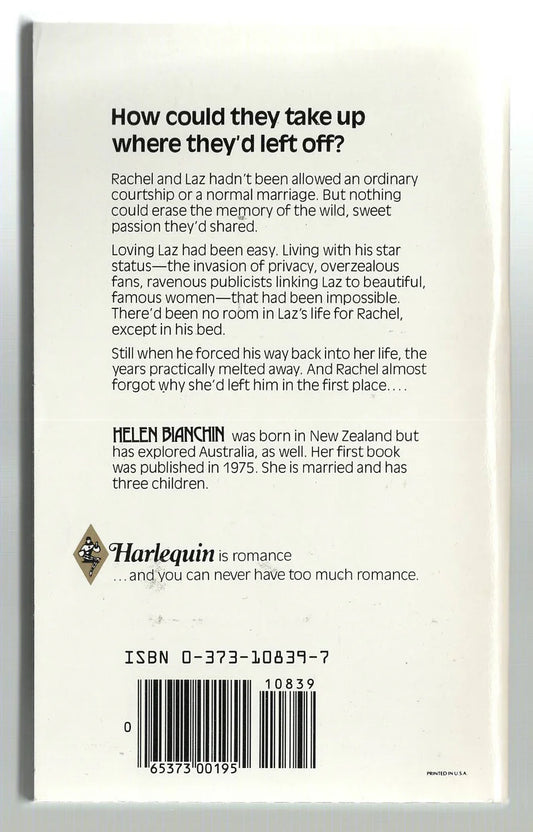 Bitter Encore Contemporary Romance Harlequin Romance used Vintage Books
