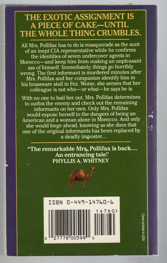 Mrs. Pollifax And The whirling Dervishes Adventure Brit Lit British Literature British Mystery Cozy Mystery crime Crime Comedy Crime Fiction Crime Thriller Detective Detective Fiction mystery mystery thriller used Books