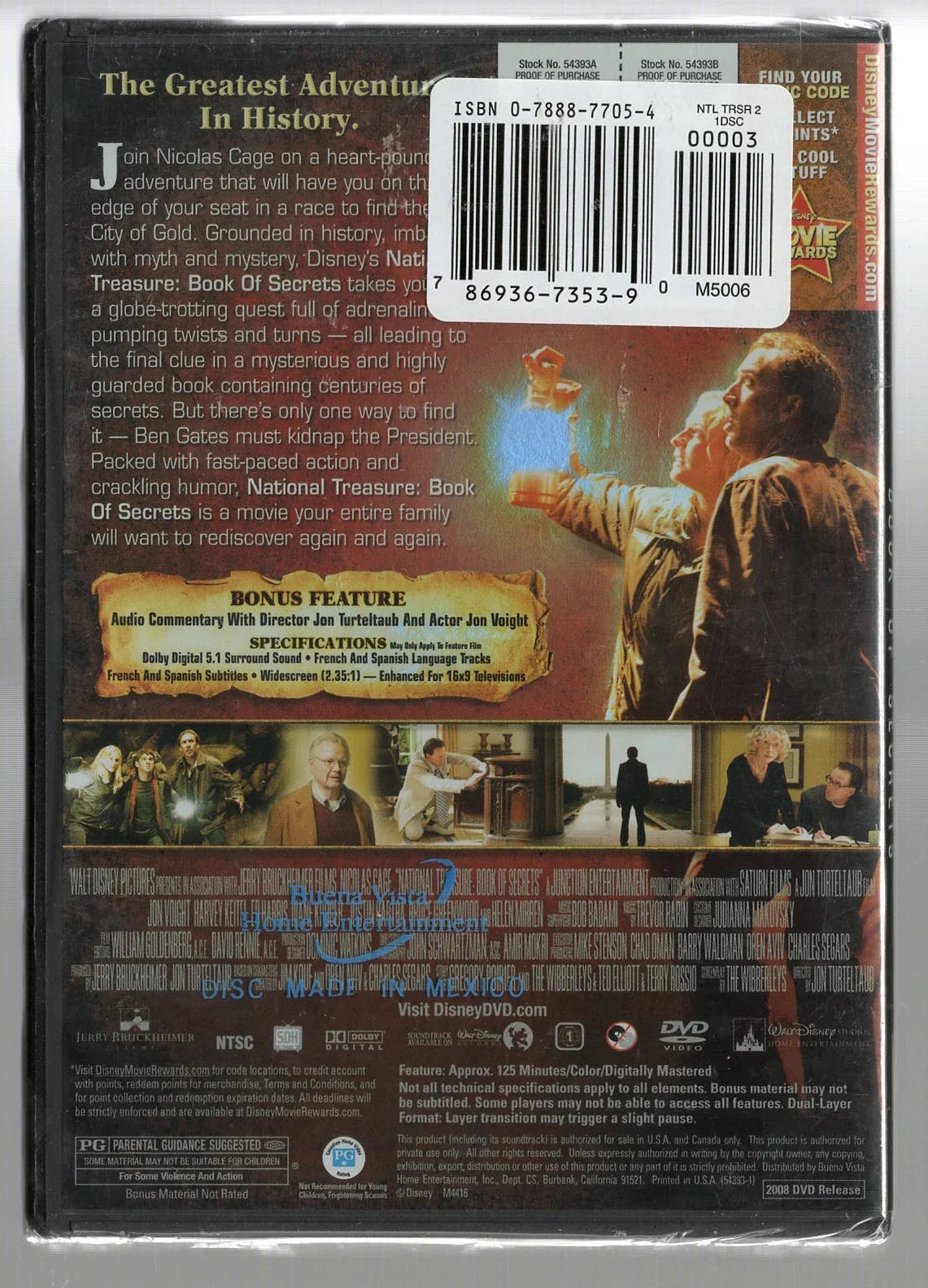 National Treasure 2: Book of Secrets Action Adventure Movies used Movie