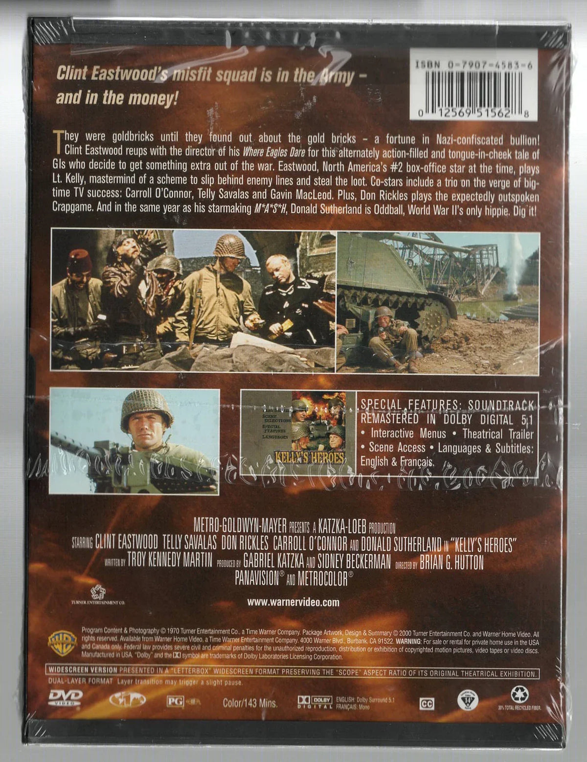 Kelly's Heroes Action Military Movies used Movie