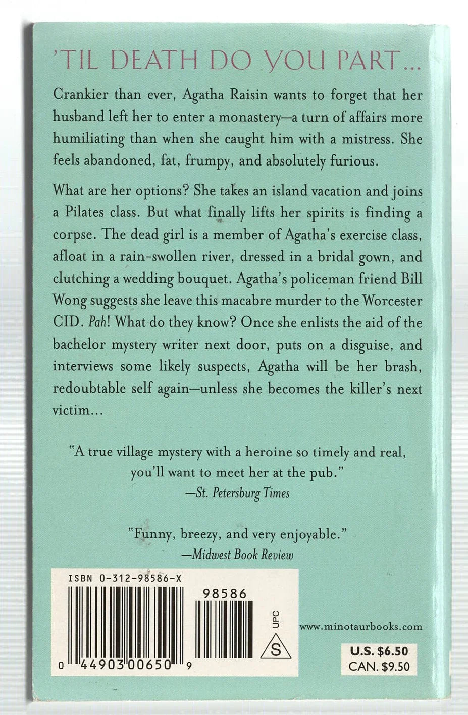 Agatha Raisin and the Day the Floods Came British Literature Cozy Mystery crime Humor murder mystery mystery mystery thriller used Books