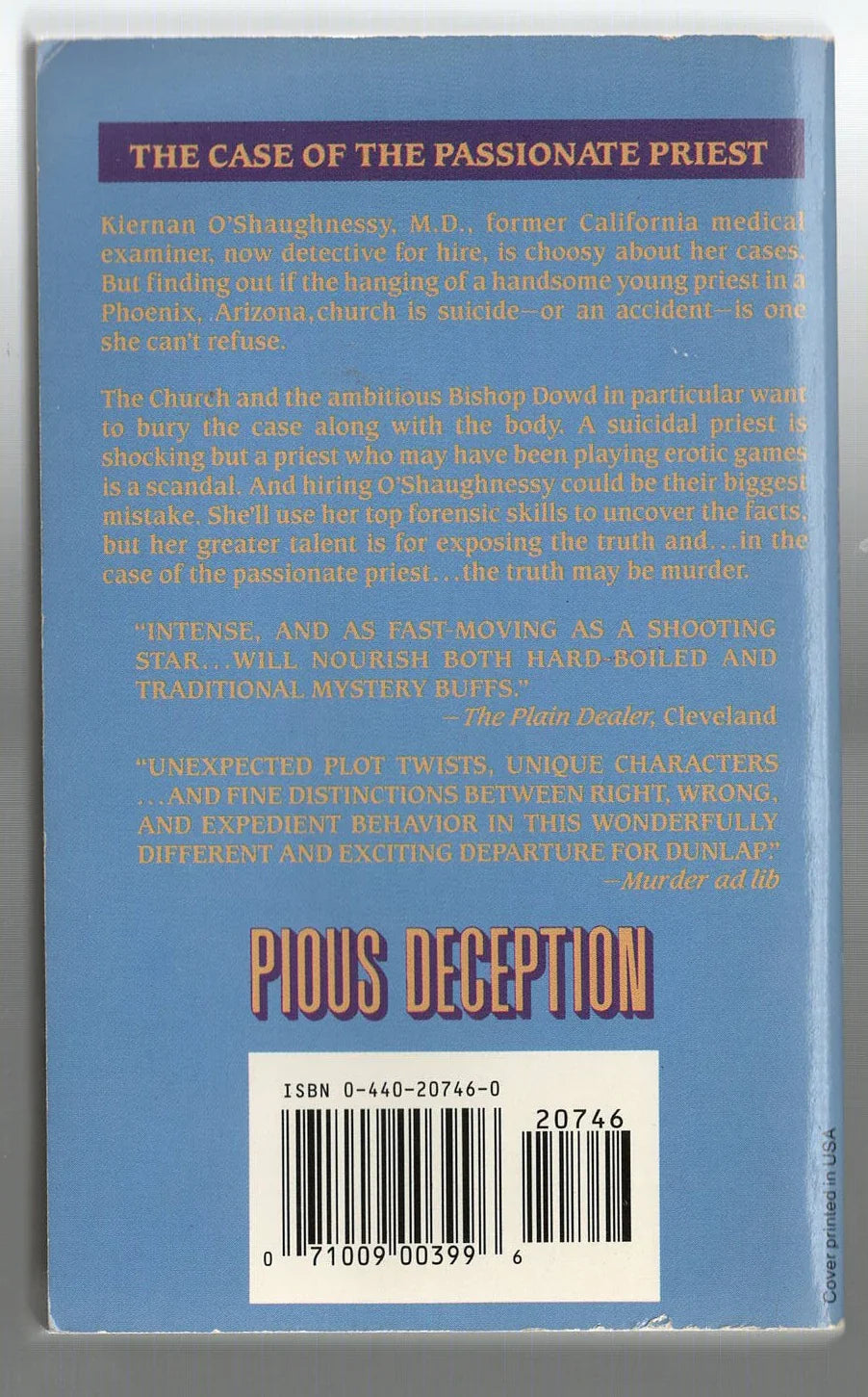 Pious Deception mystery used Books