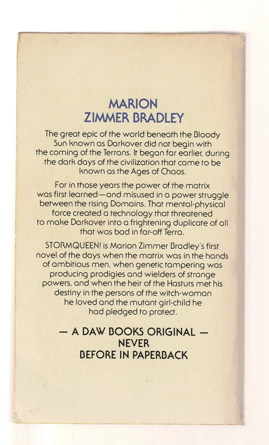 Stormqueen! fantasy fiction High Fantasy novel Novels paperback Paranormal Romance science fiction Science Fiction Fantasy Speculative Fiction used Vintage Books