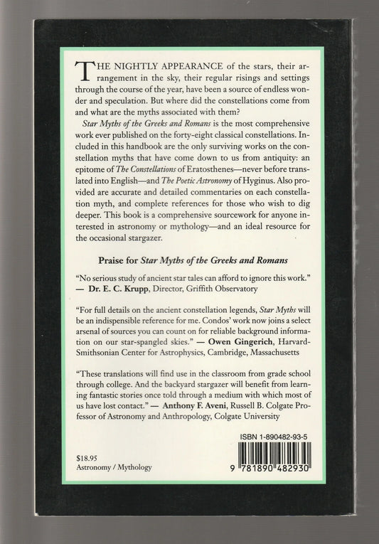 Star Myths Of The Greeks And Romans: A Sourcebook